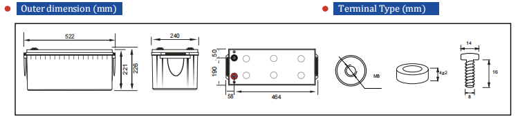 12V200ah Lead Acid Battery