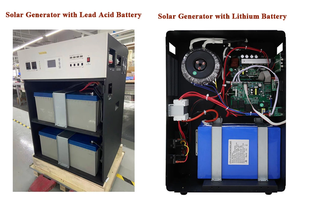 Solar generator with lead acid battery vs solar generator with lithium battery